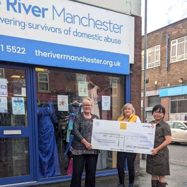 The River Manchester receives £3,000 VINCI UK Foundation grant for new shop floor